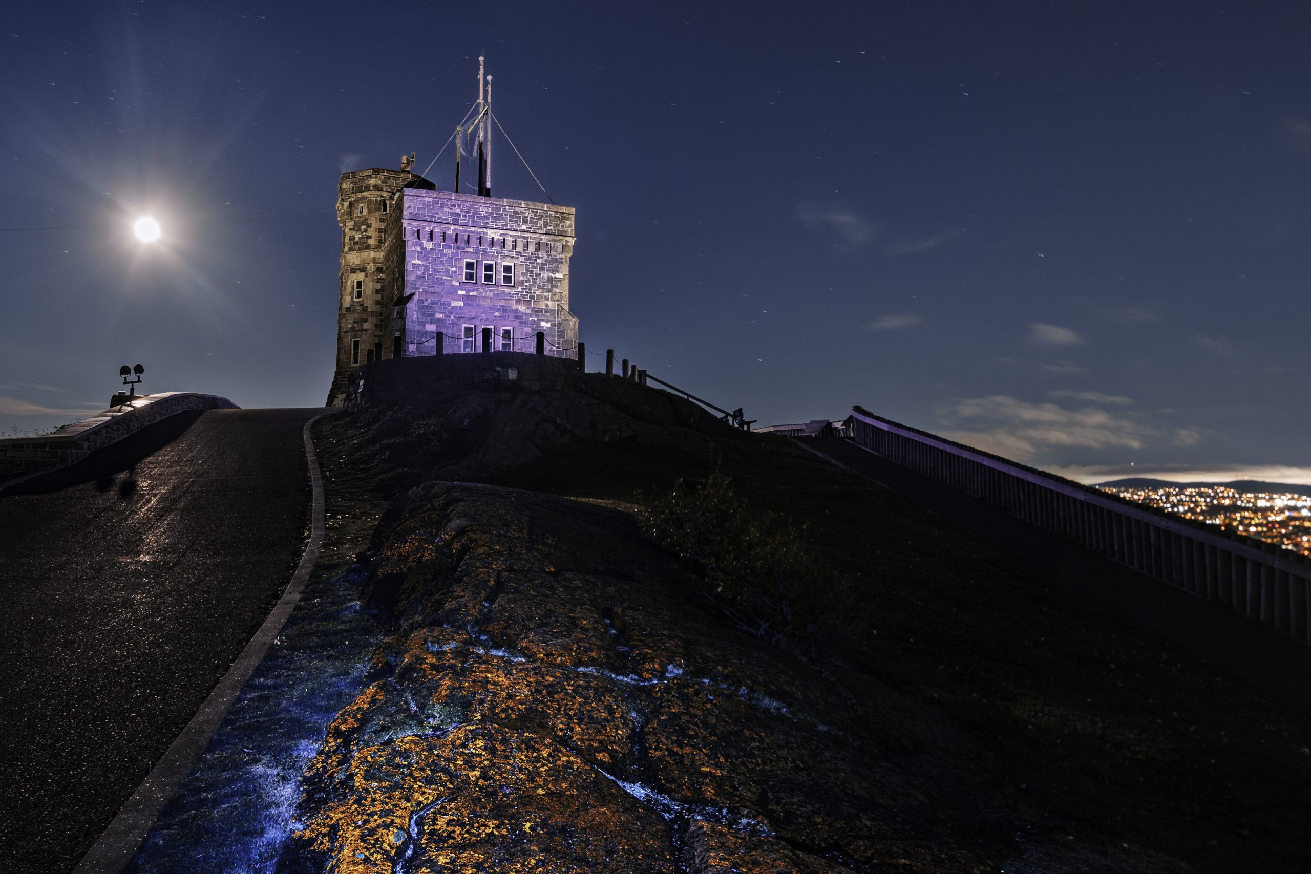 Cabot Tower Under Full Moon