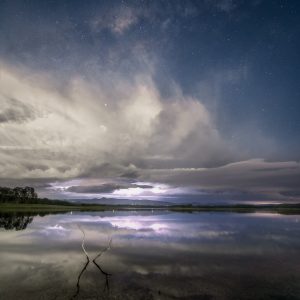 Milky Way Over Thunderstorm