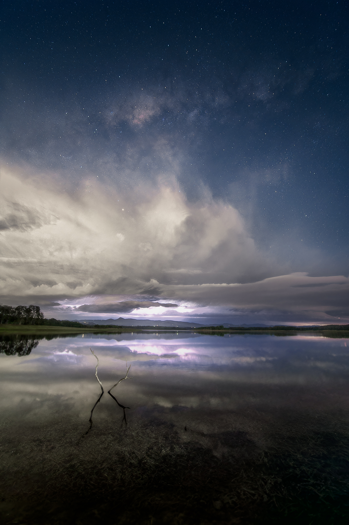 Milky Way Over Thunderstorm
